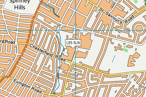 LE5 5LN map - OS VectorMap District (Ordnance Survey)