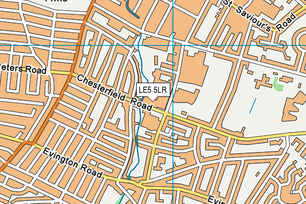 LE5 5LR map - OS VectorMap District (Ordnance Survey)