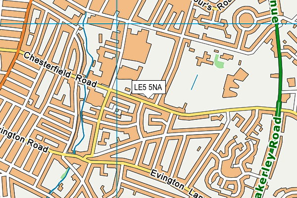 LE5 5NA map - OS VectorMap District (Ordnance Survey)