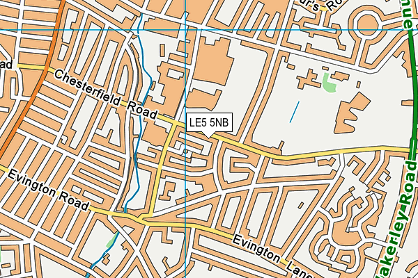 LE5 5NB map - OS VectorMap District (Ordnance Survey)