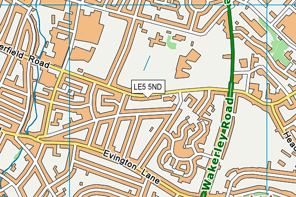 LE5 5ND map - OS VectorMap District (Ordnance Survey)