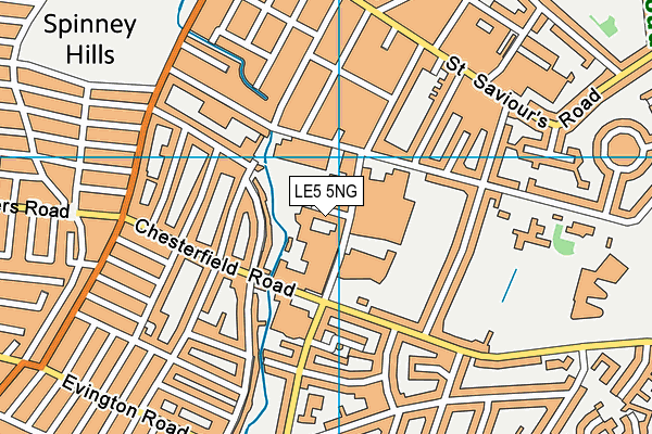 LE5 5NG map - OS VectorMap District (Ordnance Survey)