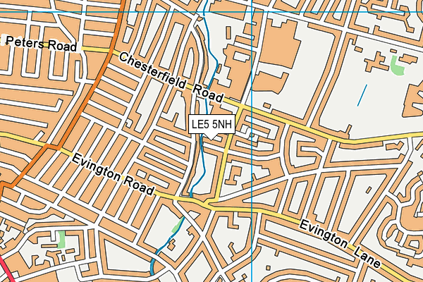 LE5 5NH map - OS VectorMap District (Ordnance Survey)