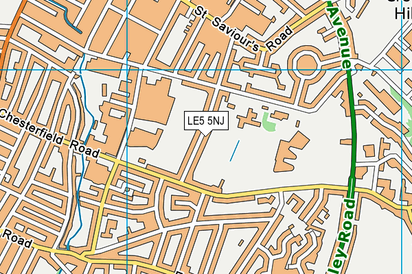LE5 5NJ map - OS VectorMap District (Ordnance Survey)