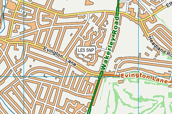 LE5 5NP map - OS VectorMap District (Ordnance Survey)