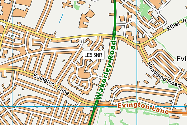 LE5 5NR map - OS VectorMap District (Ordnance Survey)