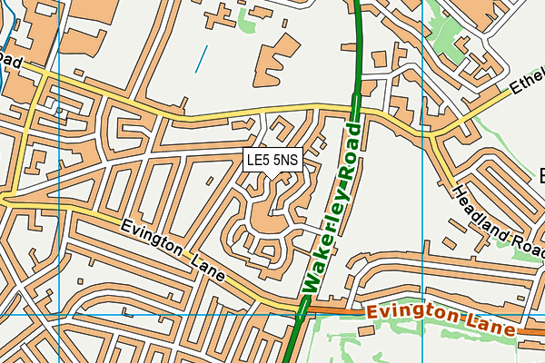 LE5 5NS map - OS VectorMap District (Ordnance Survey)