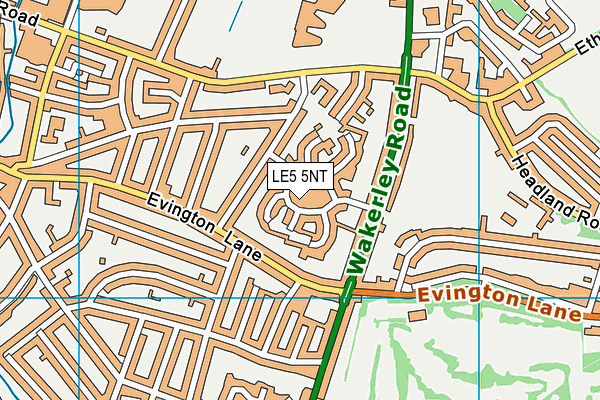 LE5 5NT map - OS VectorMap District (Ordnance Survey)