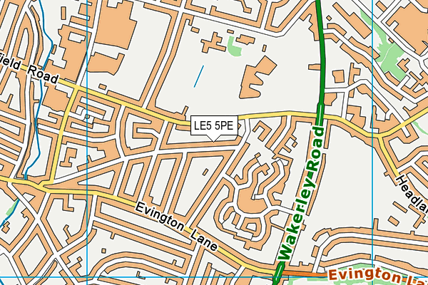 LE5 5PE map - OS VectorMap District (Ordnance Survey)