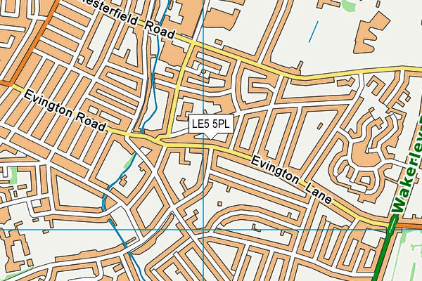 LE5 5PL map - OS VectorMap District (Ordnance Survey)