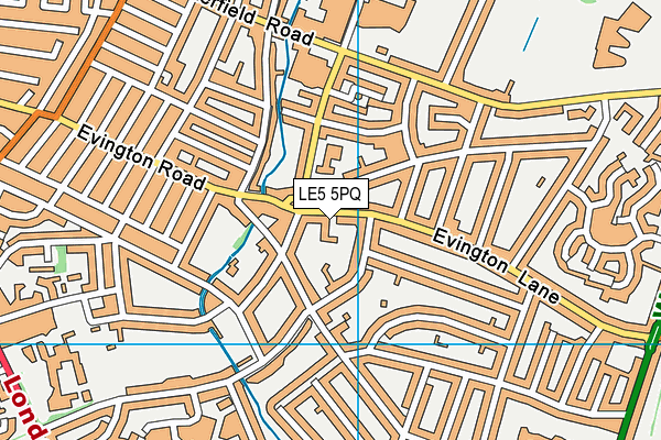 LE5 5PQ map - OS VectorMap District (Ordnance Survey)