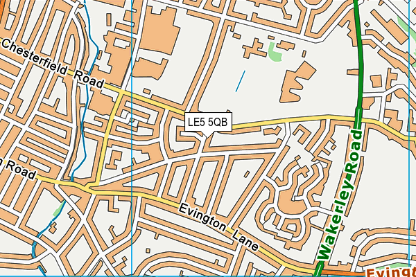 LE5 5QB map - OS VectorMap District (Ordnance Survey)