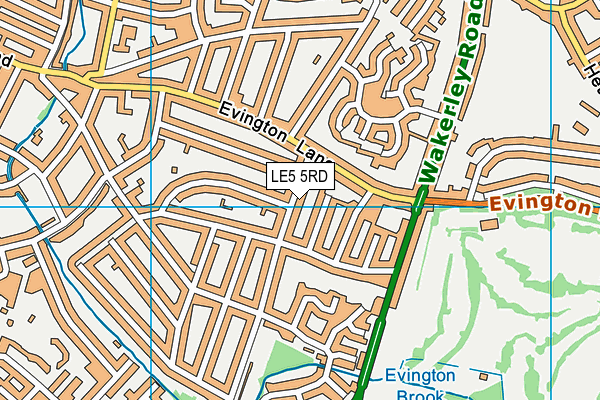 LE5 5RD map - OS VectorMap District (Ordnance Survey)