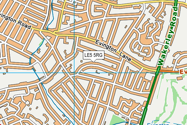 LE5 5RG map - OS VectorMap District (Ordnance Survey)