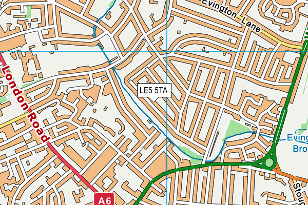 LE5 5TA map - OS VectorMap District (Ordnance Survey)