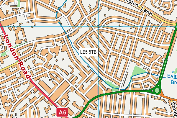 LE5 5TB map - OS VectorMap District (Ordnance Survey)