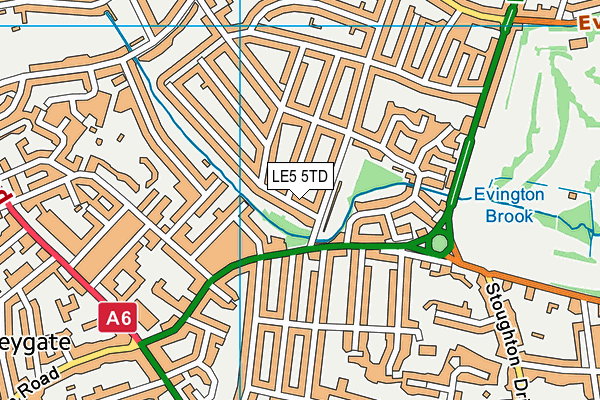 LE5 5TD map - OS VectorMap District (Ordnance Survey)