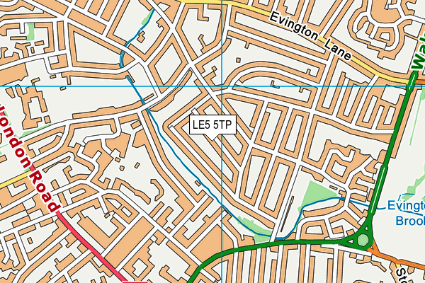 LE5 5TP map - OS VectorMap District (Ordnance Survey)