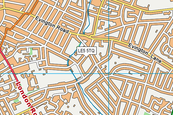 LE5 5TQ map - OS VectorMap District (Ordnance Survey)