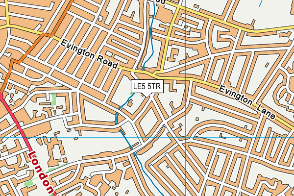 LE5 5TR map - OS VectorMap District (Ordnance Survey)