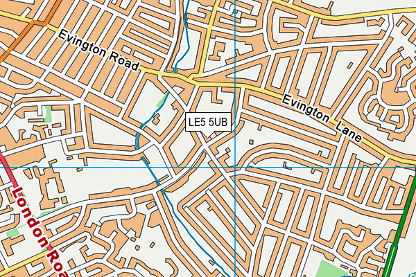 LE5 5UB map - OS VectorMap District (Ordnance Survey)