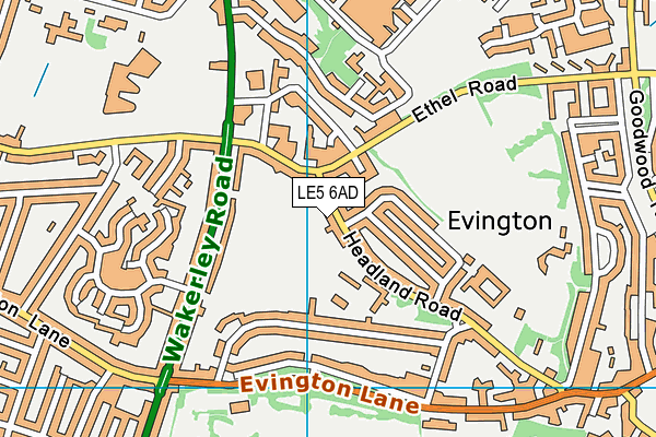 Linden Primary School map (LE5 6AD) - OS VectorMap District (Ordnance Survey)