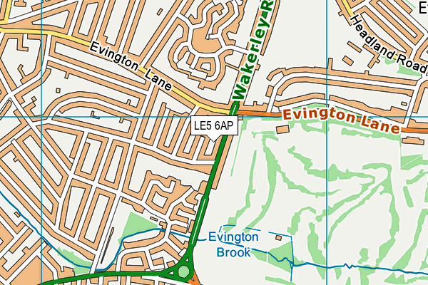 LE5 6AP map - OS VectorMap District (Ordnance Survey)