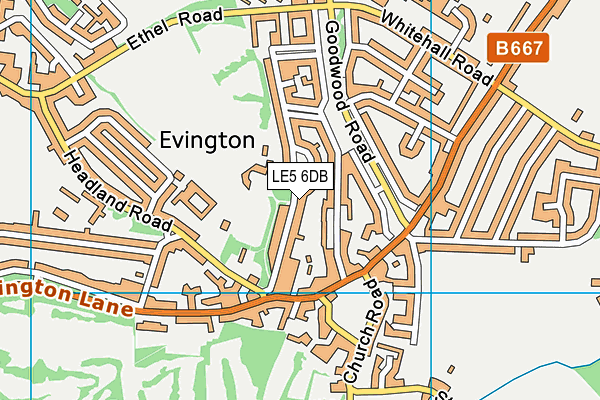 LE5 6DB map - OS VectorMap District (Ordnance Survey)