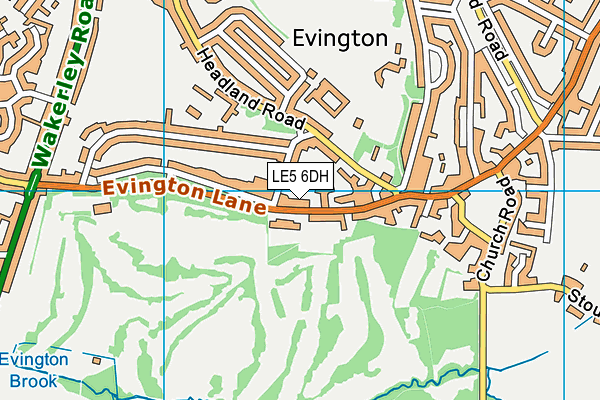 LE5 6DH map - OS VectorMap District (Ordnance Survey)