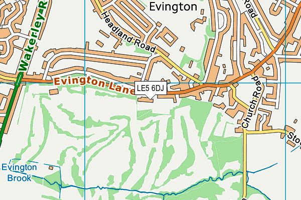 LE5 6DJ map - OS VectorMap District (Ordnance Survey)