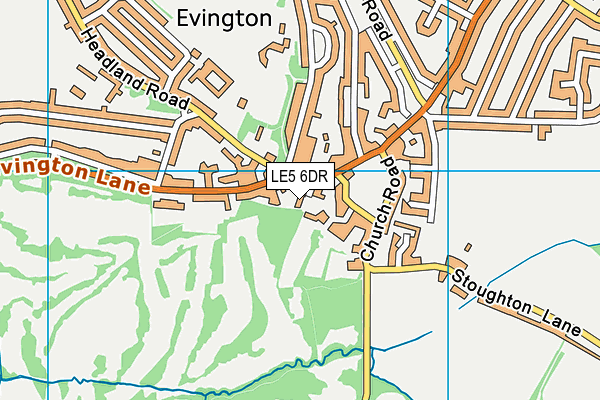 LE5 6DR map - OS VectorMap District (Ordnance Survey)