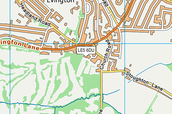 LE5 6DU map - OS VectorMap District (Ordnance Survey)