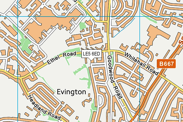 LE5 6ED map - OS VectorMap District (Ordnance Survey)