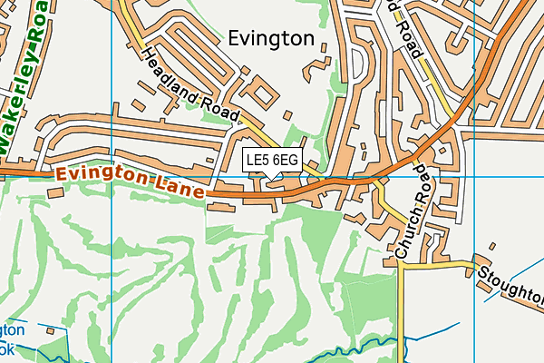 LE5 6EG map - OS VectorMap District (Ordnance Survey)