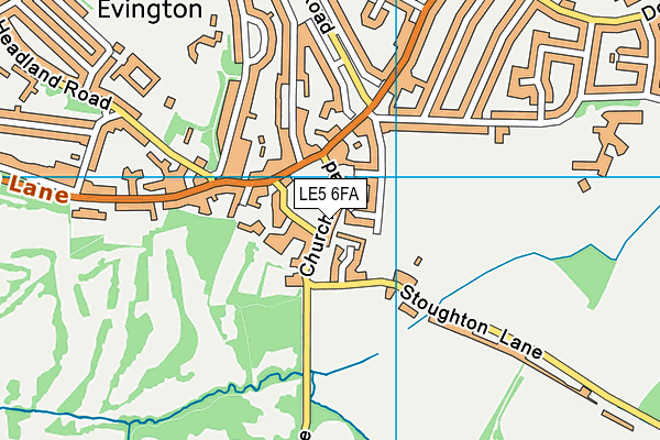 LE5 6FA map - OS VectorMap District (Ordnance Survey)
