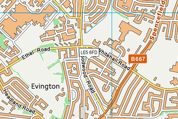 LE5 6FD map - OS VectorMap District (Ordnance Survey)