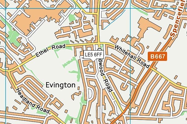 LE5 6FF map - OS VectorMap District (Ordnance Survey)