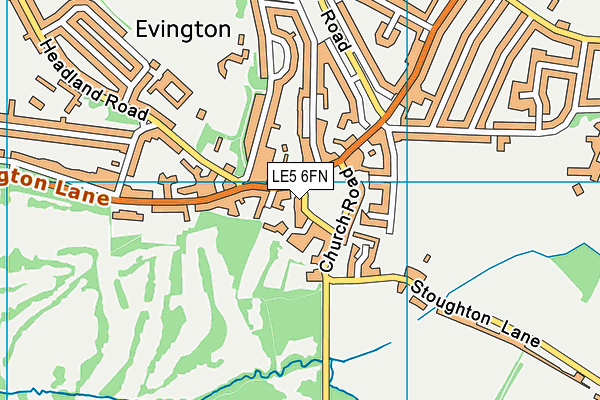 LE5 6FN map - OS VectorMap District (Ordnance Survey)
