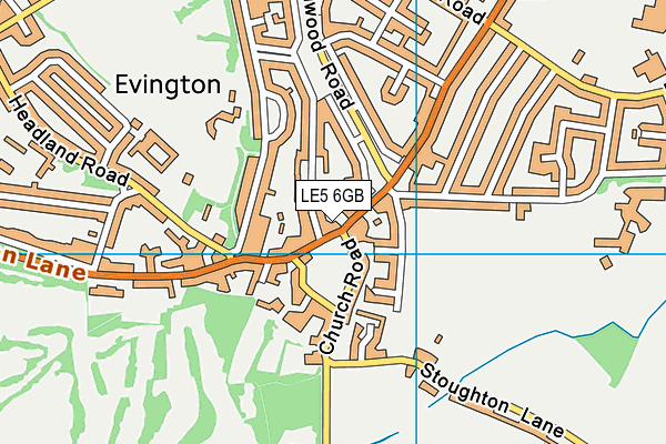 LE5 6GB map - OS VectorMap District (Ordnance Survey)