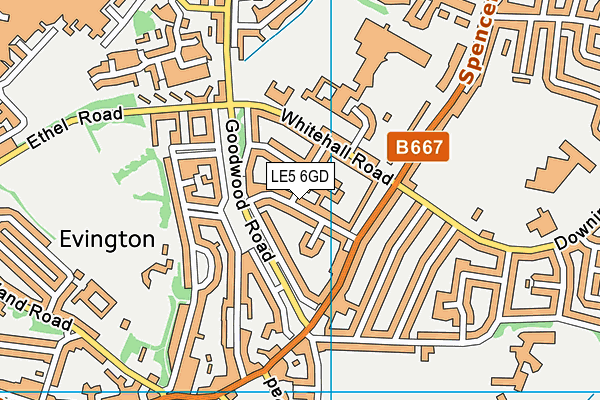 LE5 6GD map - OS VectorMap District (Ordnance Survey)
