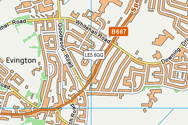 LE5 6GG map - OS VectorMap District (Ordnance Survey)