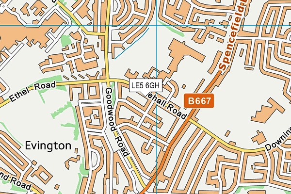 LE5 6GH map - OS VectorMap District (Ordnance Survey)