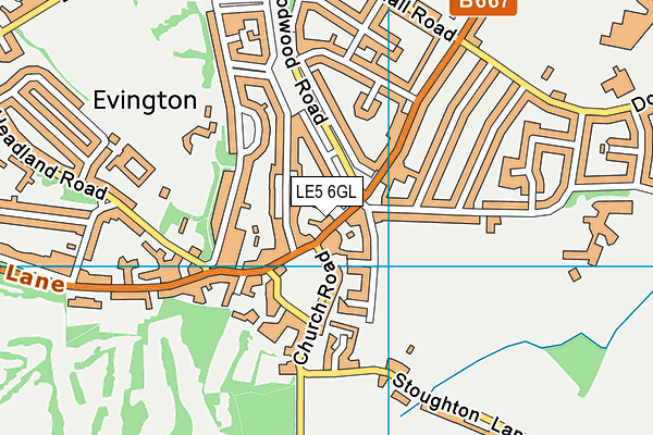 LE5 6GL map - OS VectorMap District (Ordnance Survey)