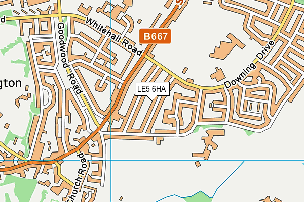 LE5 6HA map - OS VectorMap District (Ordnance Survey)