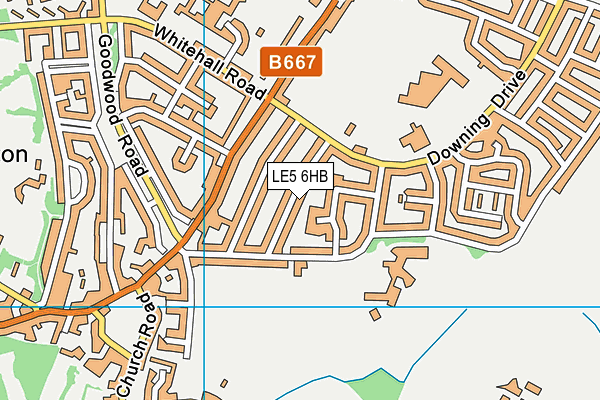 LE5 6HB map - OS VectorMap District (Ordnance Survey)