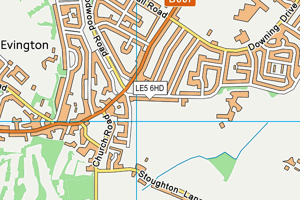 LE5 6HD map - OS VectorMap District (Ordnance Survey)