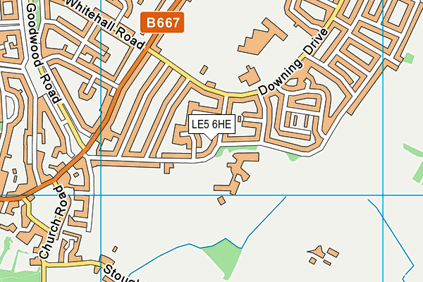 LE5 6HE map - OS VectorMap District (Ordnance Survey)