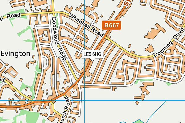 LE5 6HG map - OS VectorMap District (Ordnance Survey)