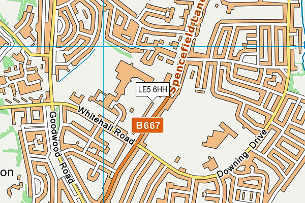 LE5 6HH map - OS VectorMap District (Ordnance Survey)