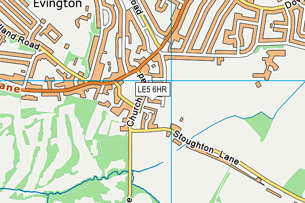 LE5 6HR map - OS VectorMap District (Ordnance Survey)